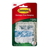 16-Pack Command Outdoor Light Clips 17017CLR-AWES Clear